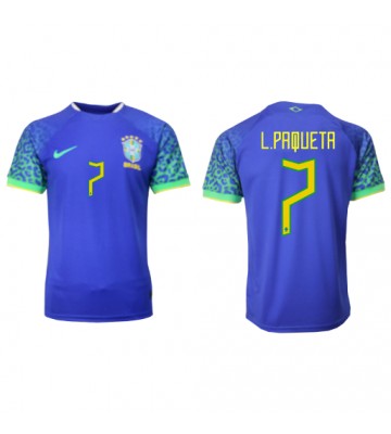 Brazil Lucas Paqueta #7 Replica Away Stadium Shirt World Cup 2022 Short Sleeve